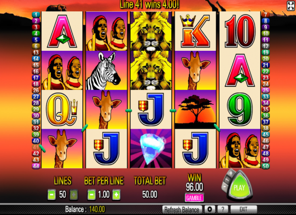 50 Lions slot is available at any Aristocrat casinos
