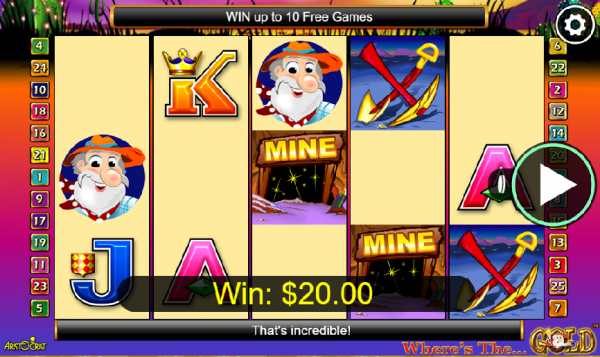 Aristocrat Casinos offer the famous Where's the Gold slot